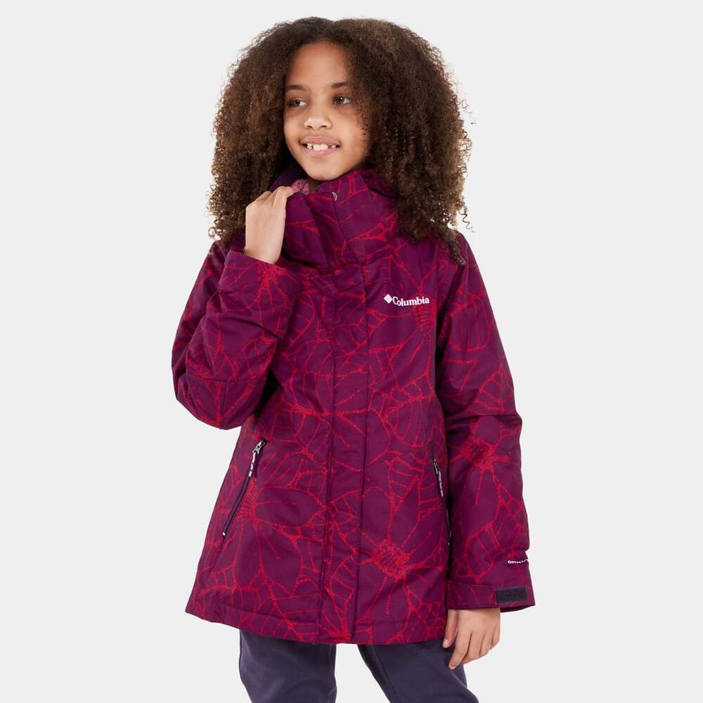 Columbia Girls Bugaboo II Fleece Interchange Jacket Plum Florescence Print